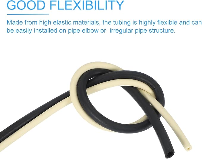 PATIKIL Pipe Insulation Foam Tube 7mm ID x 15mm OD x 1m Long Black | Pipe Cover - Image 4
