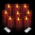 Artmarry Flameless Candles 4" 5" 6" Set of 2/3/6 Outdoor Indoor Pillars Battery by Artmarry