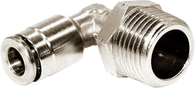 Beduan Brass BPL Push to Connect Air Fittings Elbow 1/4" Tube OD x 1/2" NPT - Image 2