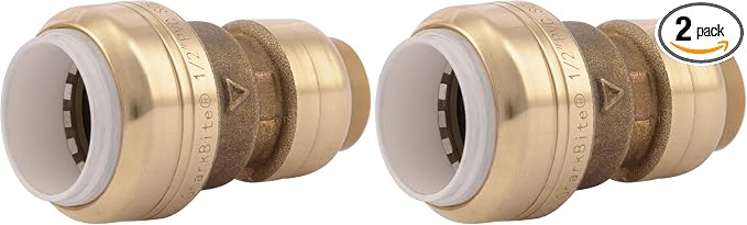 SharkBite 1/2 Inch CTS x 1/2 Inch PVC Transition Coupling, Push to Connect by SharkBite