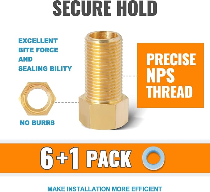 50mm 1/2" Female x 1/2" Male Pipe Adapter - Image 6
