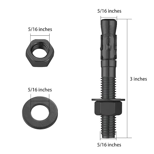Wensilon 10Pcs 5/16x3 Inch Standard Fasteners - Image 2