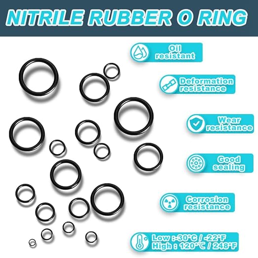 KEZE 1040 Pcs O Ring Kit 21 Size Universal Nitrile Rubber O Ring Assortment Set - Image 5