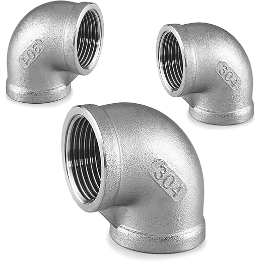 Stainless Steel 304 Cast Pipe Fitting 3/8" to 3/8" Female to Female NPT by JoyTube