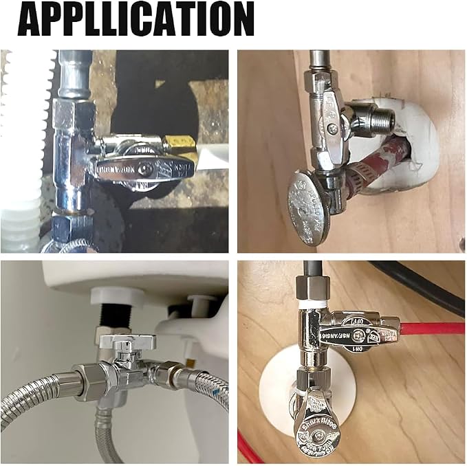 TTFLEX 3/8" x 3/8" x 1/4" Compression Tee Valve, Shut Off Valve, 1/4 Turn | T - Image 5