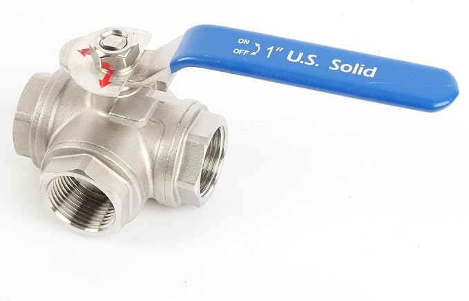 U.S. Solid 1" 3 Way Ball Valve - Image 2