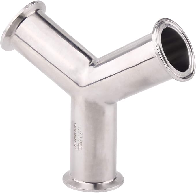DERNORD Tri Clamp Wye Clamp End True Y Type Cross Tee Tube Stainless Steel 304 - Image 3