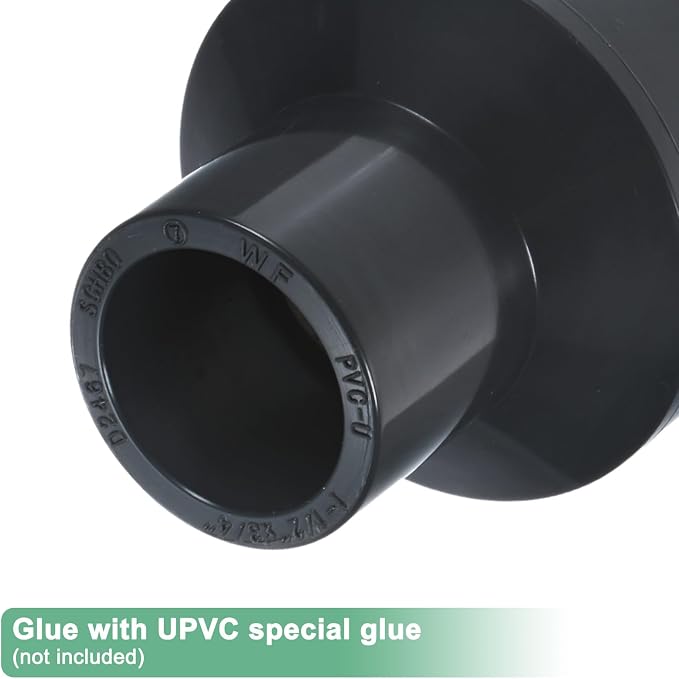M METERXITY 2-Pack UPVC Reducer Pipe Fitting, 1-1/2"x3/4" Reducing Coupling - Image 4