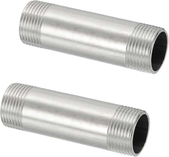 PATIKIL 304 Stainless Steel Pipe Fitting, 2 Pack 3/4" BSP Male x 3/4" BSP Male by PATIKIL