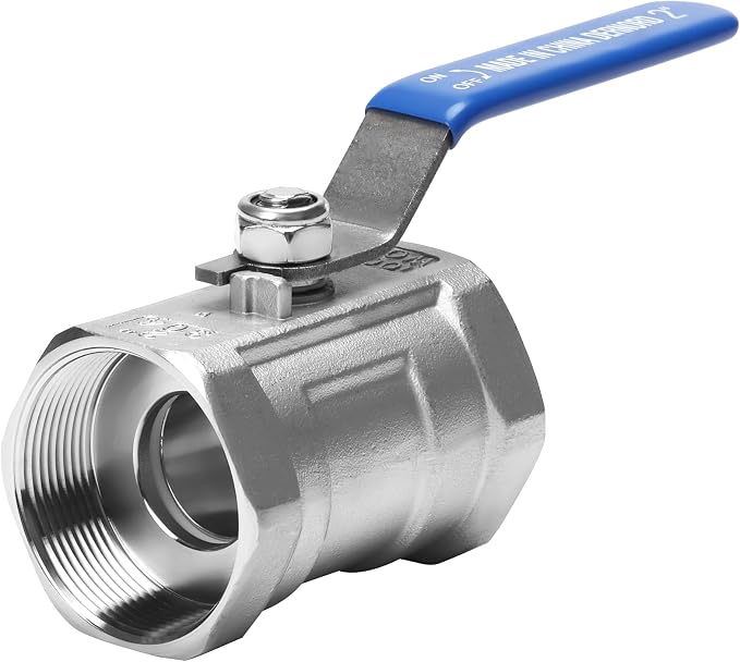 DERNORD Stainless Steel Ball Valve 1PC Type 2 Inch NPT Standard Port by DERNORD