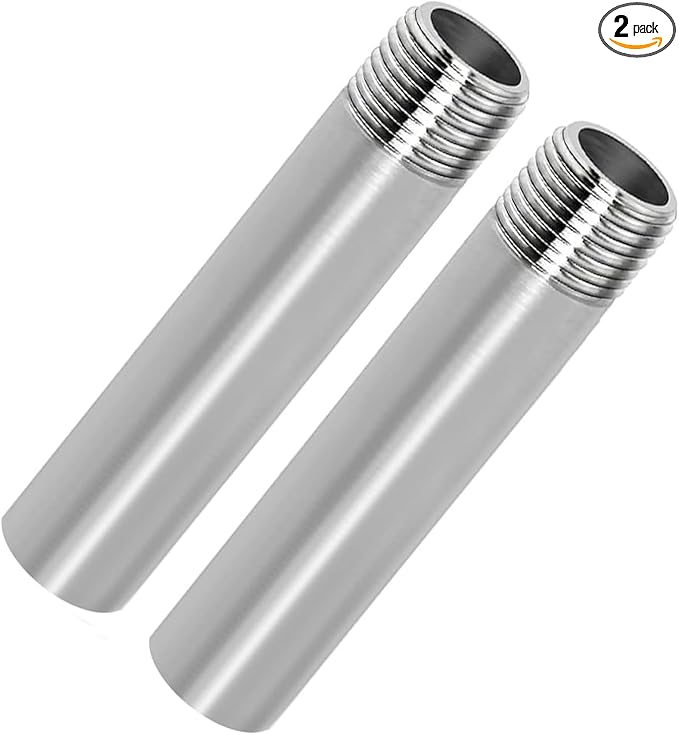 Stainless Steel Pipe Fitting 1/2" NPT Male x 1/2" NPT Female Thread Nipple Cast by Fitvell