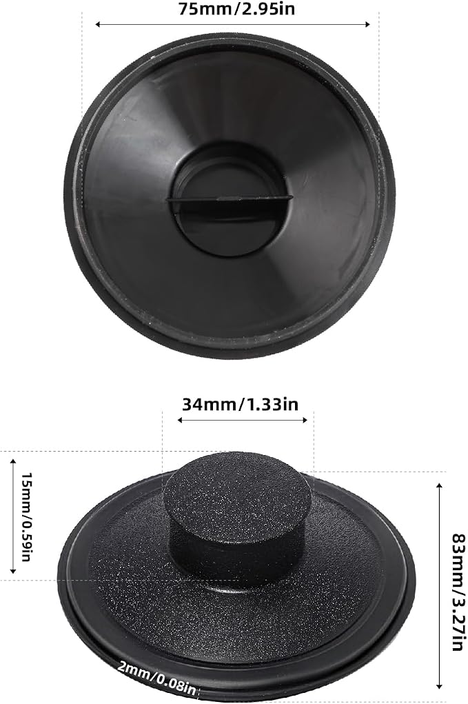 RQYEKDO 3-1/2" Kitchen Garbage Disposal Stopper Universal Drain Plug - Image 6