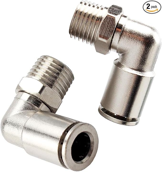 Beduan Brass BPL Push to Connect Air Fittings Elbow 1/4" Tube OD x 1/4" NPT by Beduan