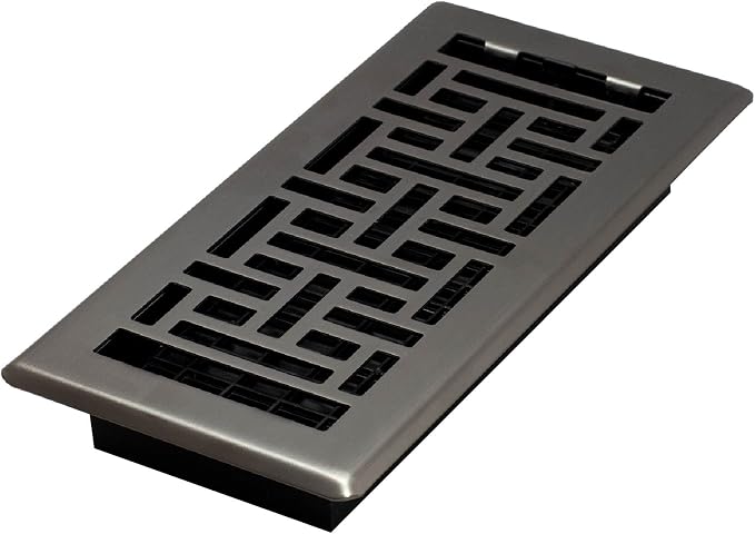 Decor Grates AJH410-GM Oriental Floor Register, 4x10 Inches, Gun Metal Finish - Image 2