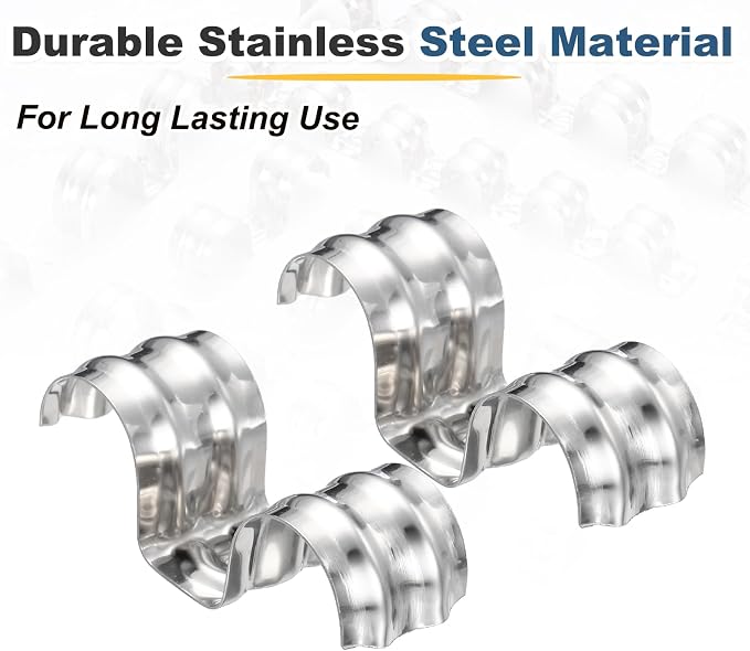 MECCANIXITY 52pcs Conduit Clamp 13/16 Inch 20mm, 2 Hole Stainless Steel Pipe - Image 3