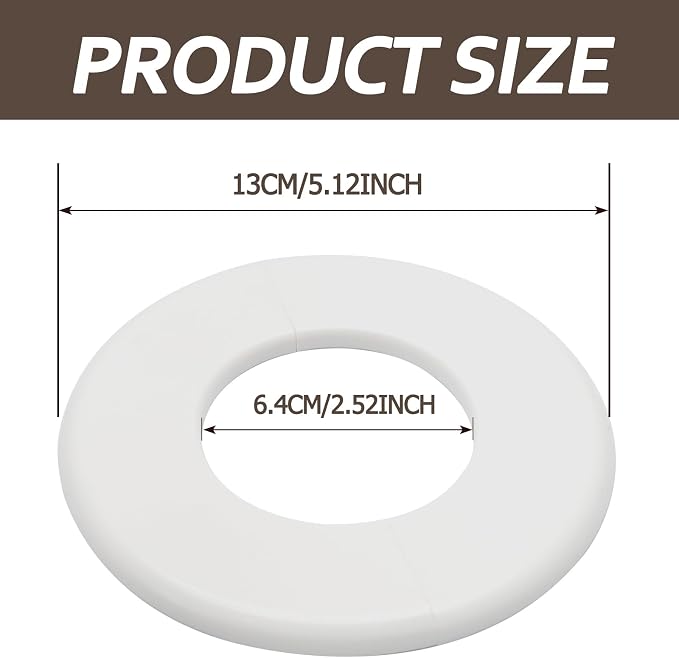 2 Pcs Wall Split Flange, Plumbing Cover Plates, - Image 3