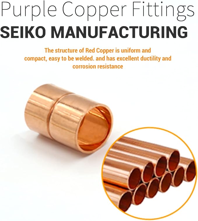 Straight Coupling Copper Fittings 1/2 Inch Copper Pipe Welding Joint Connector - Image 3