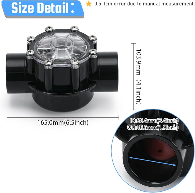 7235 Check Valve Replacement for Jandy 1-1/2-Inch to 2-Inch 180-Degree Check - Image 2