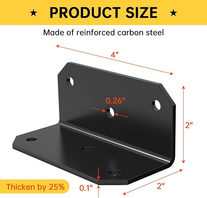 2x2X4 Inch Galvanized L Bracket - Image 3