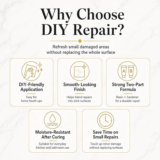 Black Tile Repair Kit for Landlords/DIYers: no Fading/Sands Easy in 1h | fixes - Image 7