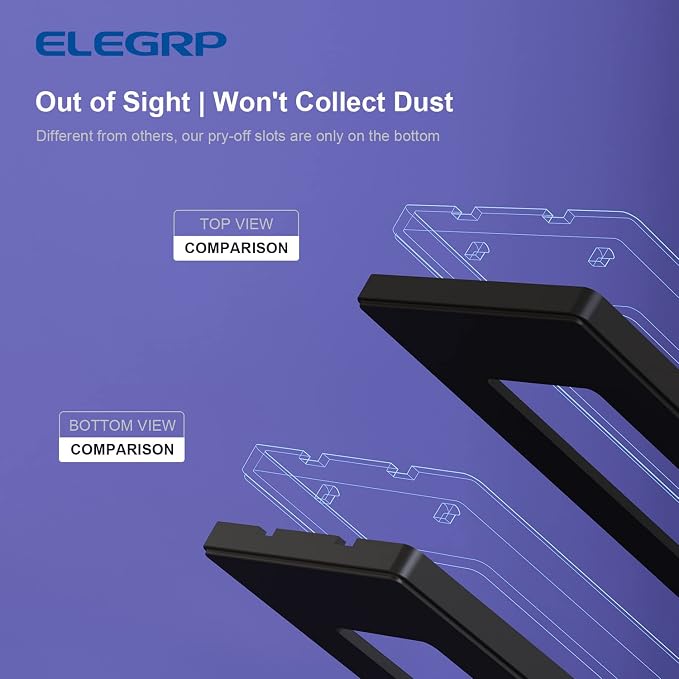 ELEGRP 2 Gang Screwless Decorative Wall Plates, Mid-Size Unbreakable - Image 3