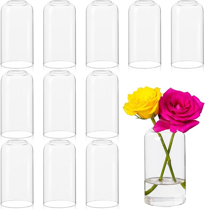 12pcs Glass Bud Vases by Unknown