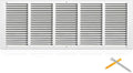 Fancat 30x10 Steel Return Air Grille, HVAC Vent Cover, 0.7cm Overall Depth by SmarterAirBetterLiving