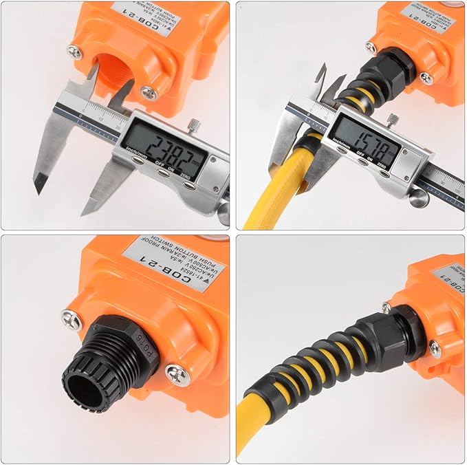 uxcell M20 Cable Gland Waterproof IP68 Nylon Joint Adjustable Locknut - Image 5