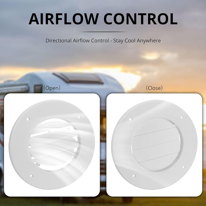 1-Pack 6.5" RV Ceiling Vent Cover Replacement, 3 Pack, Polar White - Image 2
