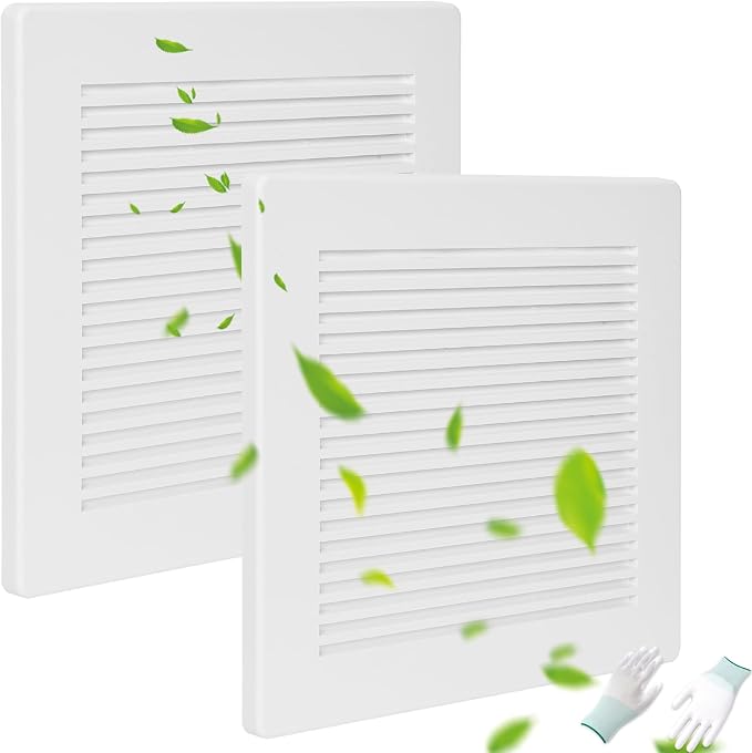 2-Pack 12" BP90 Spring Bathroom Exhaust Fan Cover 12-1/4" x12" Vent Cover by Unknown