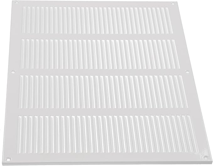 Repa Market Air Vent Cover 16x12 Inch White Galvanized Steel Louvered Grill - Image 8