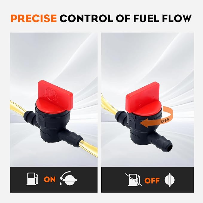 HIPA 1/4" Fuel Shut Off Valve for Lawn Mower Replaces 494768 698183 AM36141 | - Image 6