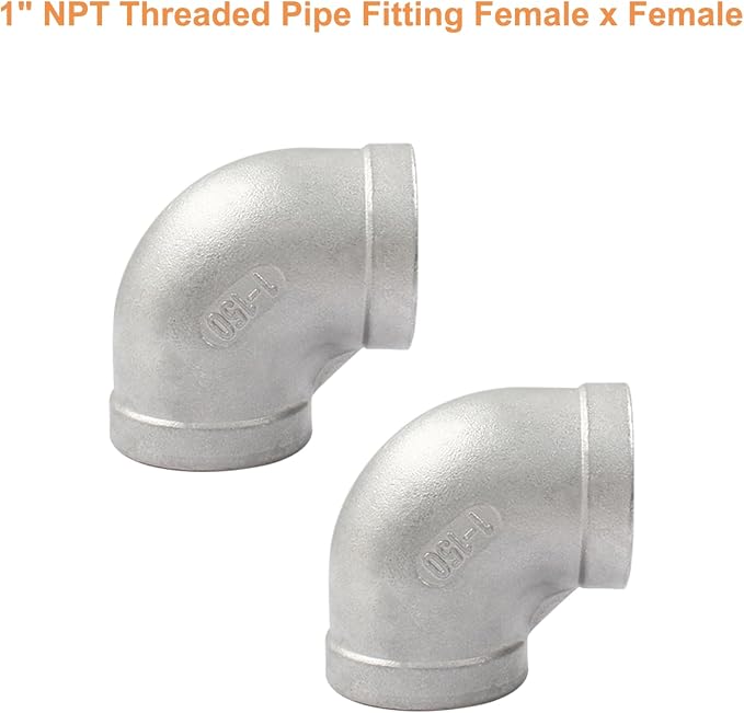 2Pcs 304 Stainless Steel 90 Degree Elbow Fittings, Cast Pipe Fittings, - Image 5