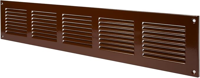 Repa Market Air Vent Cover 20x4 Inch Brown Galvanized Steel Louvered Grill Cover - Image 9
