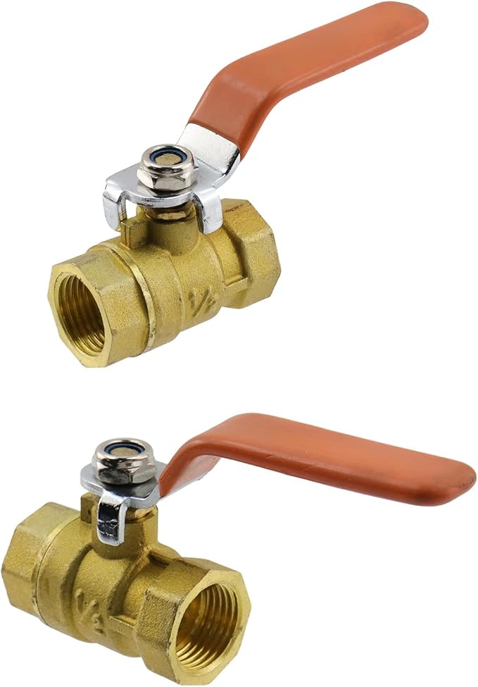 Brass Ball Valve Shut Off Switch 1/2" Female to 1/2" Female Heavy Duty Brass - Image 4