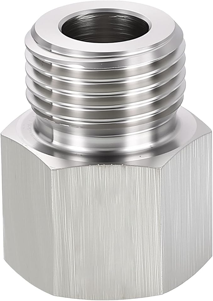 1 Pack 304 Stainless Steel FeMale to Male Adapter, 3/4" FeMale G x 3/4" Male G by Rebower