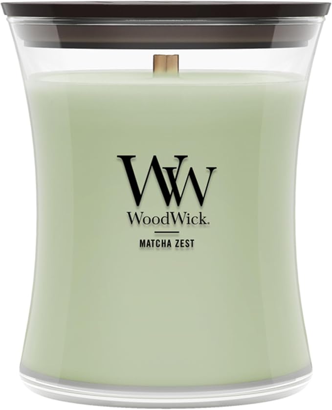 Woodwick Matcha Zest Medium Hourglass Candle by Unknown
