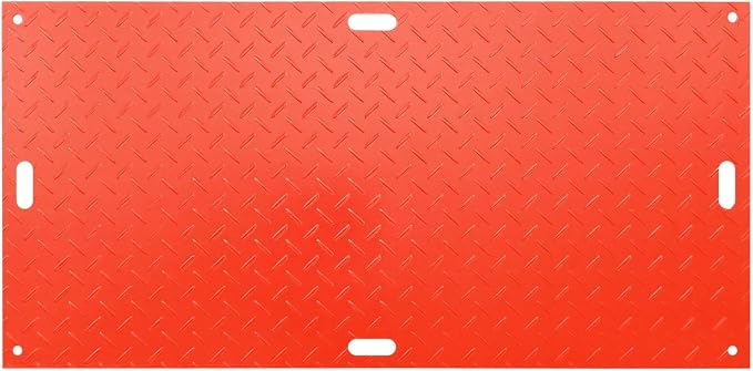 12Pcs 4'x8' Ground Protection Mats w/22 Connectors, Double Sided Diamond Tread by 642WAY