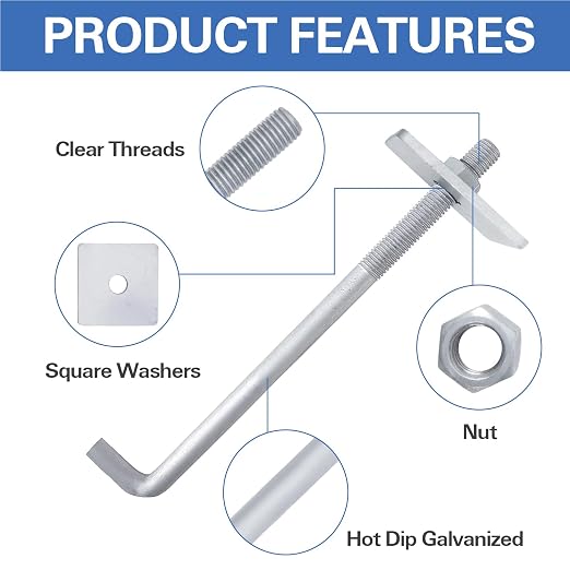 5/8” x 8” Concrete Anchor Bolts L Shaped - Image 4