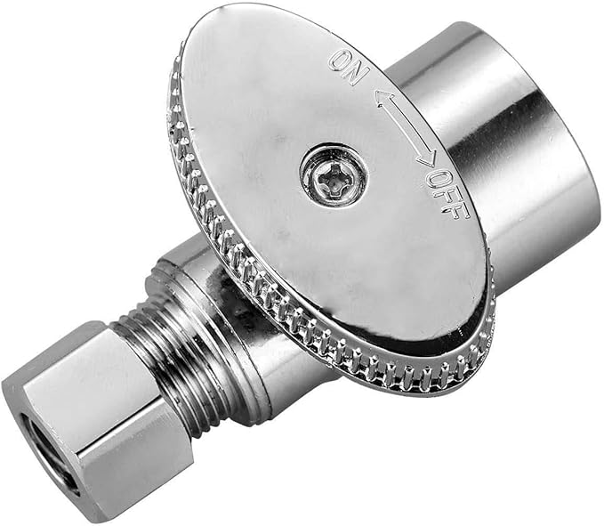 5 Pack Brass 1/2 Inch FIP x 3/8 Inch OD Compression Quarter Turn Straight Water - Image 5