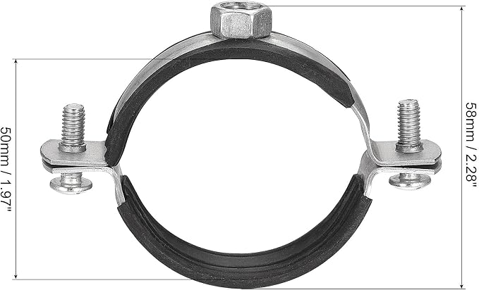 uxcell Adjustable Pipe Bracket Clamp - Image 3