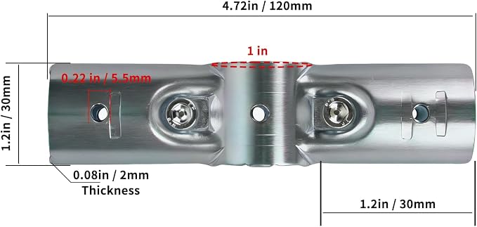 180 Degree Pipe Clamp Cross Connector Fittings - Image 2