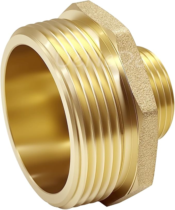 Uenede Brass 3/4" NPT Male to 1-1/2" NPT Male Reducer Adapter - Image 3