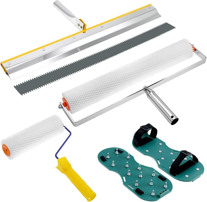 QWORK Self-Leveling Cement Tool Kit, Mortar & Floor Leveling by QWORK