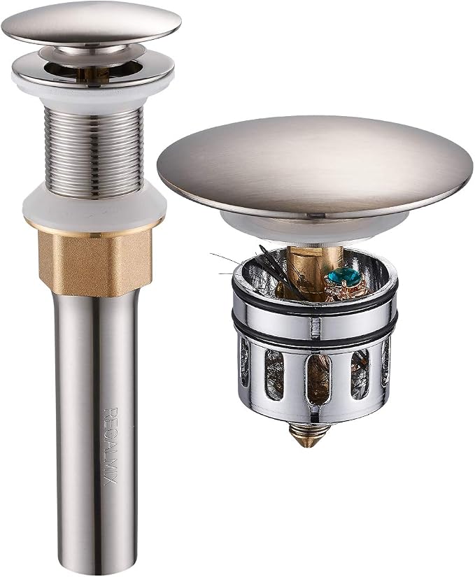 REGALMIX Bathroom Sink Drain, Vessel Sink Pop Up Drain, Built-in Anti-Clogging by REGALMIX
