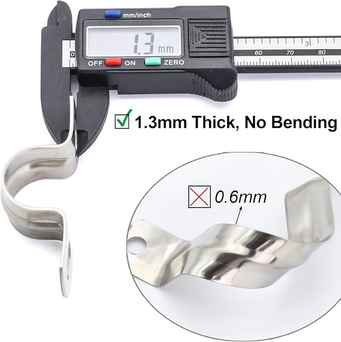 SS304 Conduit Clamps 3/4", 2-holes Pipe Bracket U Clamp - Image 5