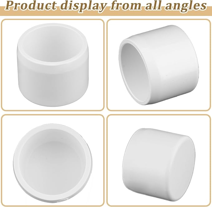 20 Pack 1" PVC Fittings End Cap, Furniture Grade 1 Inch PVC Pipe Fittings End - Image 6