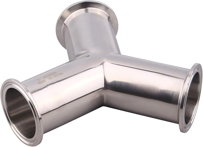 DERNORD Tri Clamp Wye Clamp End True Y Type Cross Tee Tube Stainless Steel 304 - Image 4