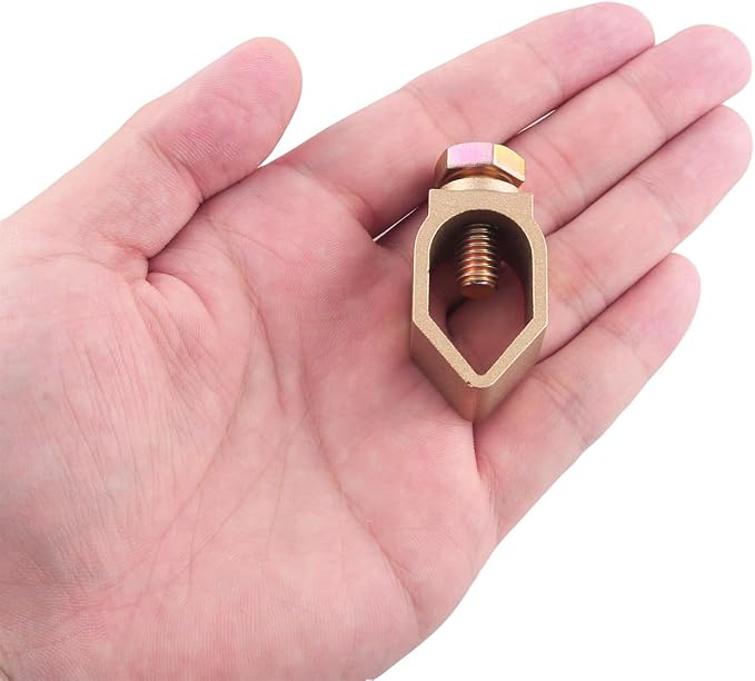 2PCS Metal Ground Rod Clamp 5/8 inch U shaped Copper Lightning Rod Clamp - Image 4