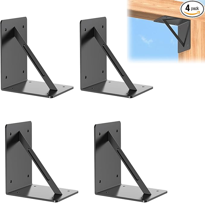 4 Pcs 6"x 6"x 3" L Shape Brackets by Unknown